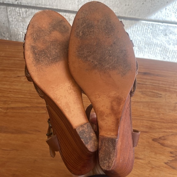 🇦🇷 Maggio & Rossetto designer leather wedge sandals - Picture 5 of 9